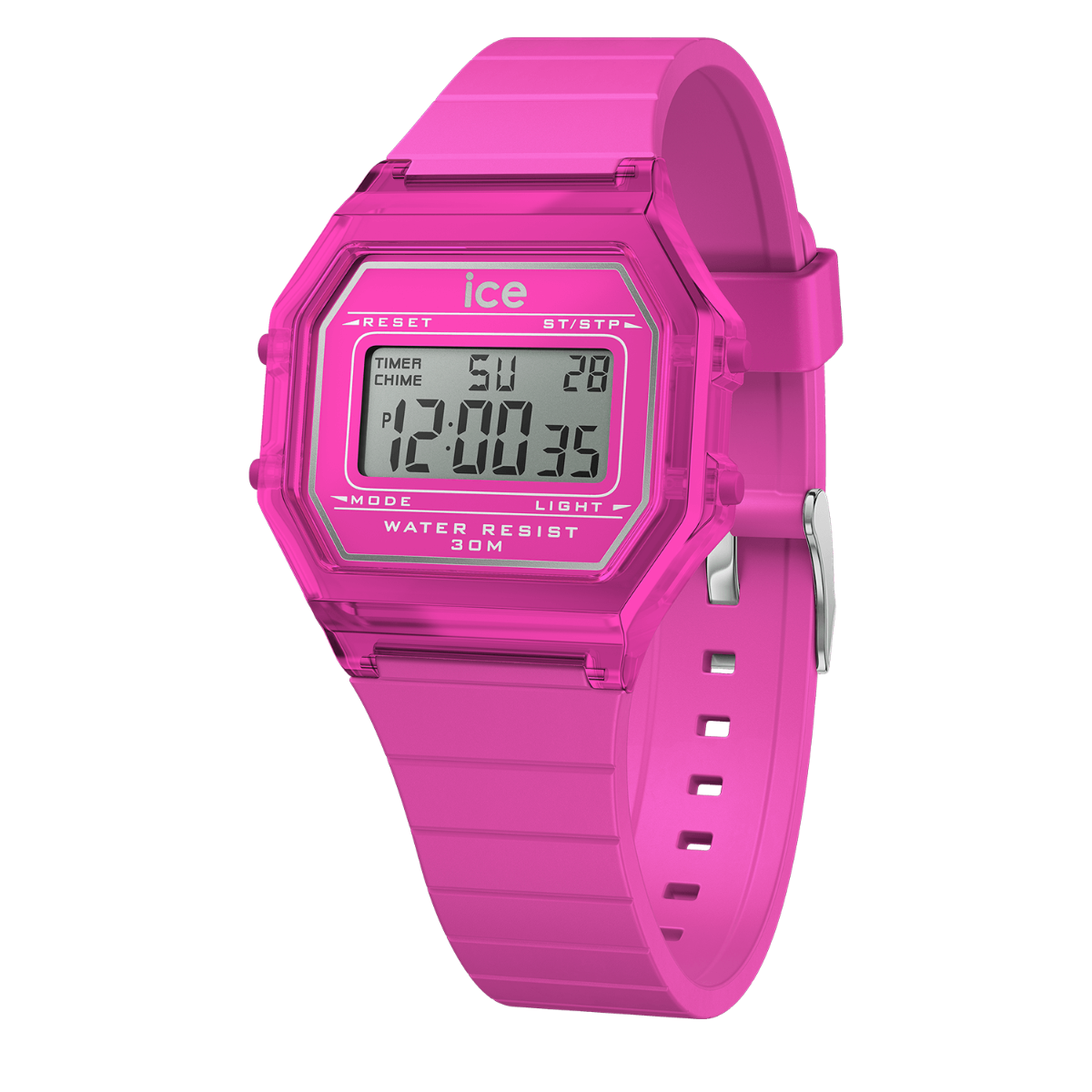 Ice Digit Retro Watch with Pink Dial and Pink Strap 022887