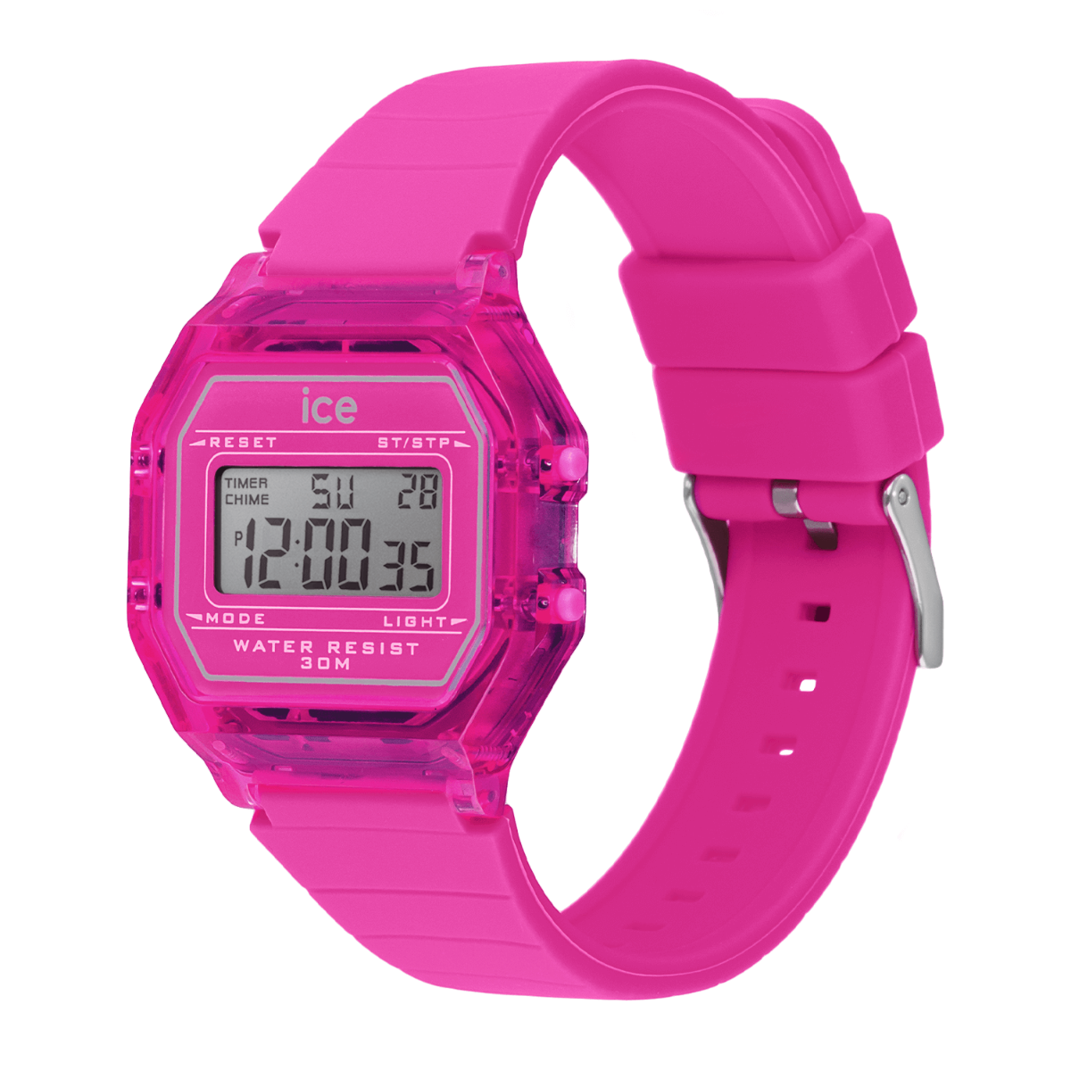 Ice Digit Retro Watch with Pink Dial and Pink Strap 022887