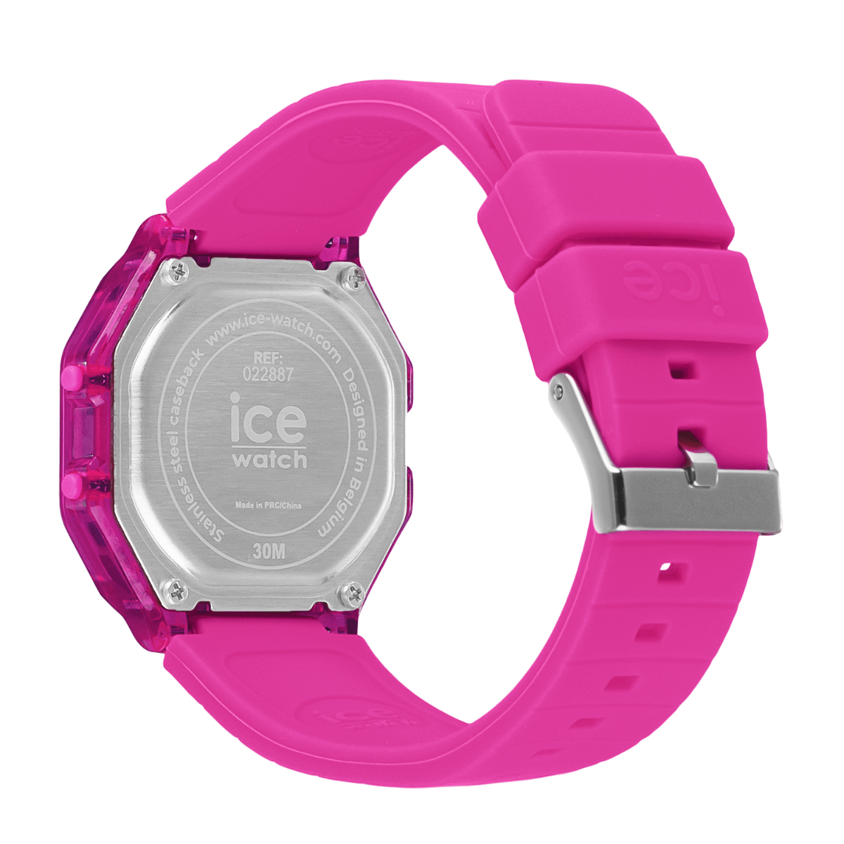 Ice Digit Retro Watch with Pink Dial and Pink Strap 022887