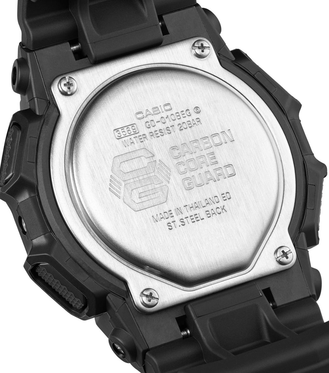 Casio G-Shock Mens Digital Watch with Green Dial and Black Strap GD-010BEG-1ER