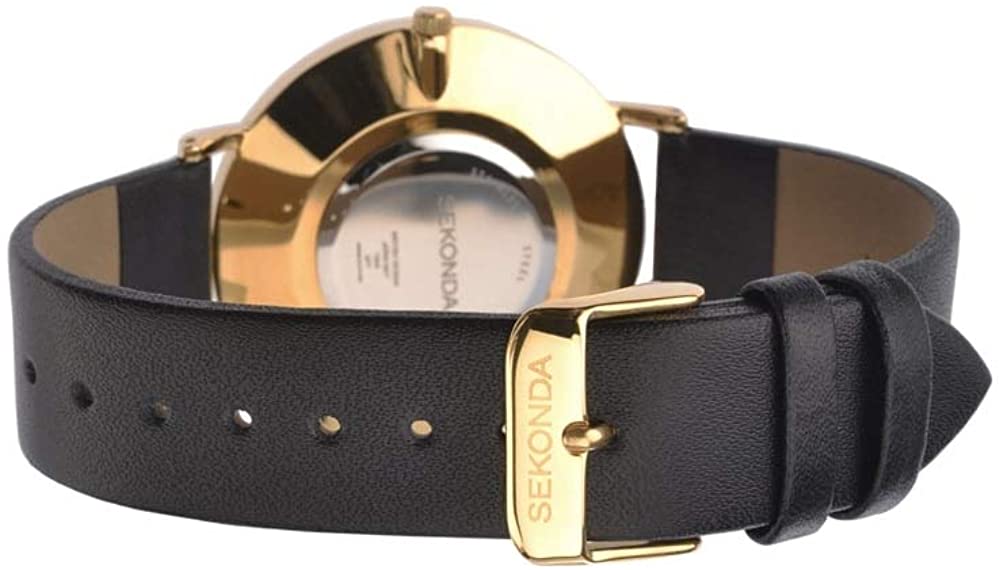 Sekonda Mens Classic Watch with White Dial and Black Strap 1344