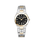 Herbelin Cap Camarat Ladies Watch with Black Dial and Two Tone Bracelet 14545BTR49