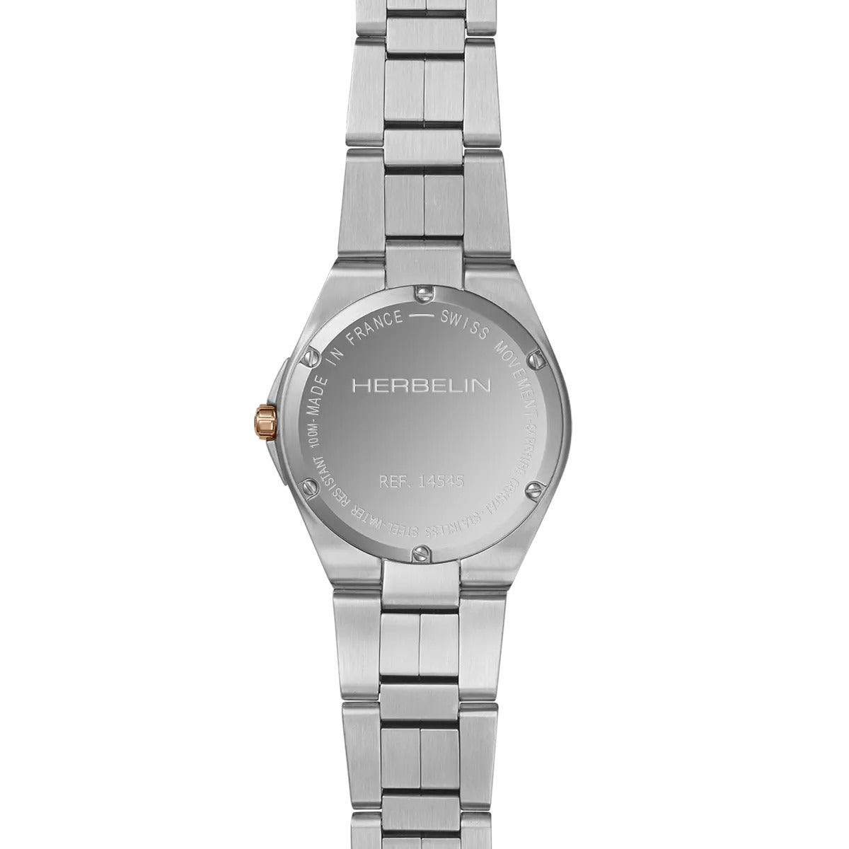 Herbelin Cap Camarat Ladies Watch with Black Dial and Two Tone Bracelet 14545BTR49