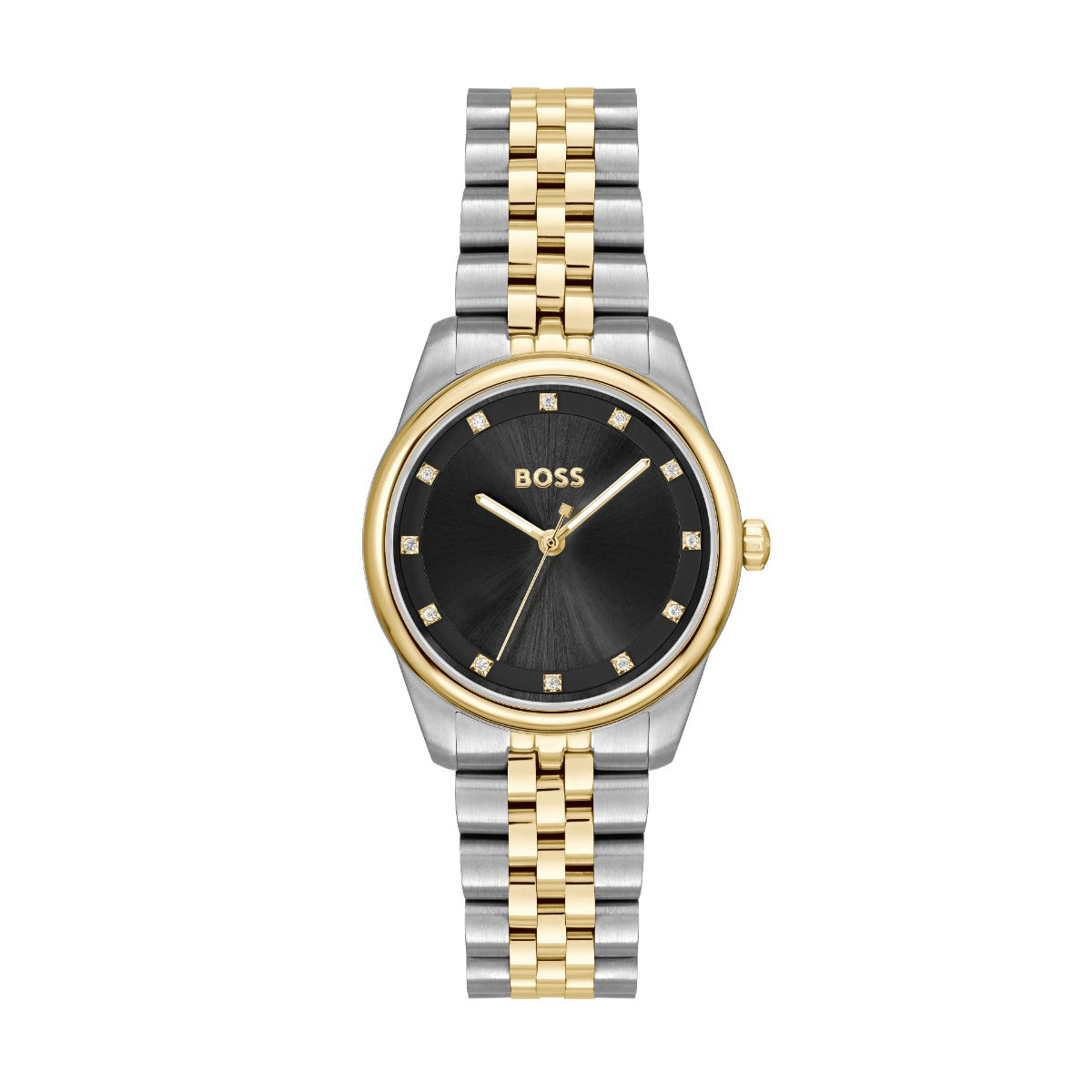 Boss Graceful Precious Ladies Watch with Black Dial and Two Tone Strap 1502811