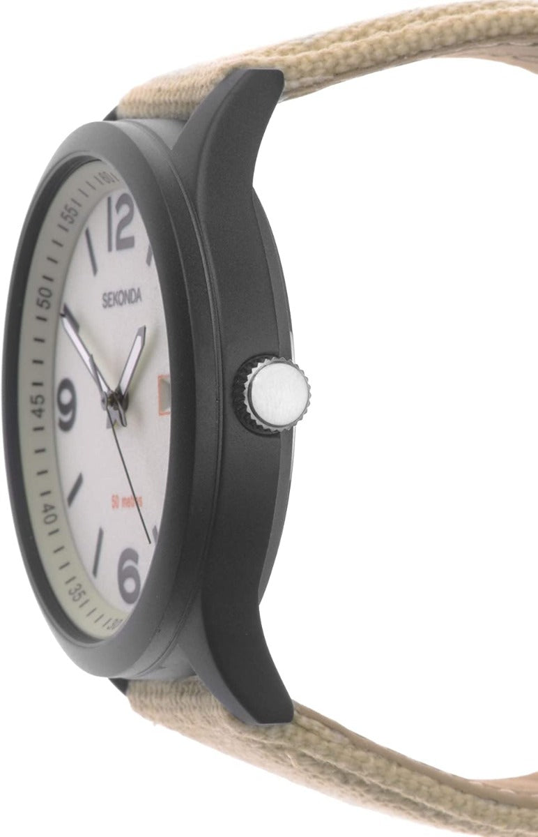 Sekonda Mens Watch with Beige Nylon Strap 1508