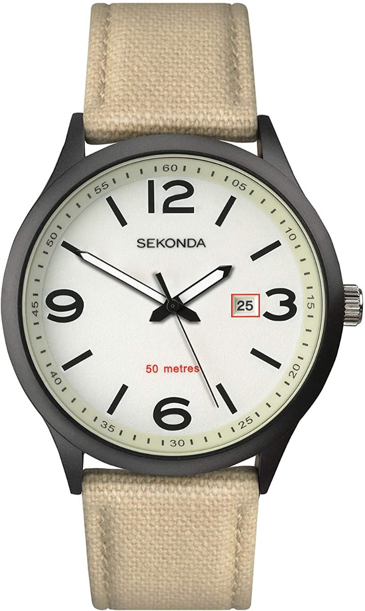 Sekonda Mens Watch with Beige Nylon Strap 1508