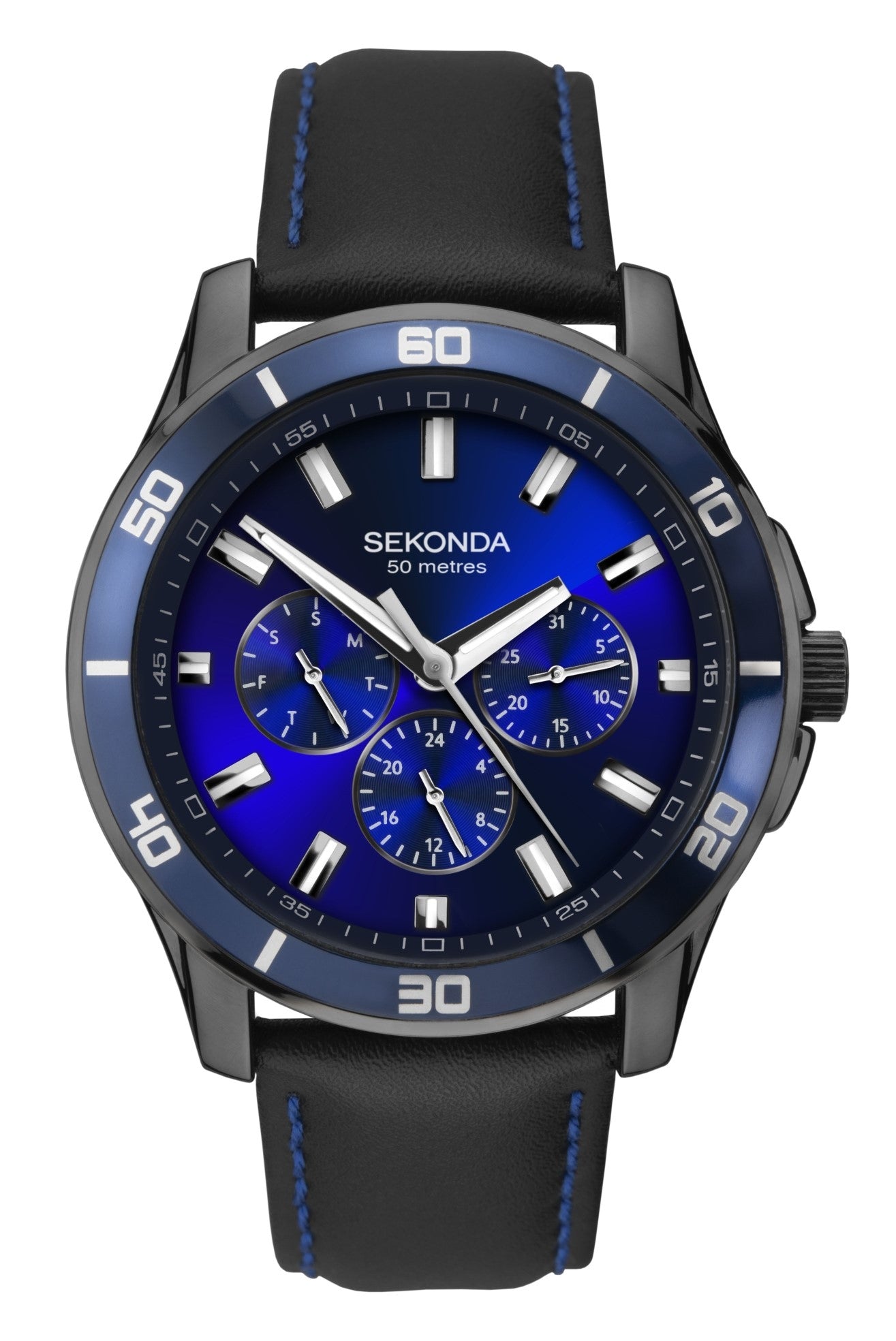 Sekonda Midnight Blue Analogue Quartz Multifunction Chronograph Watch 1634