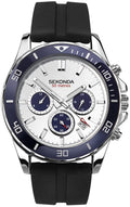 Sekonda Mens Chronograph Watch with Black Silicone Strap 1708