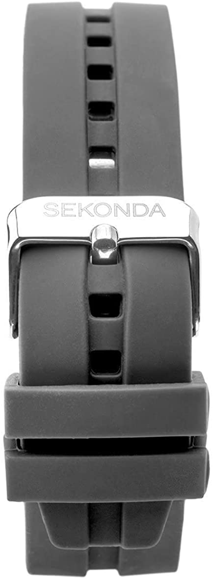 Sekonda Mens Chronograph Watch with Black Silicone Strap 1708