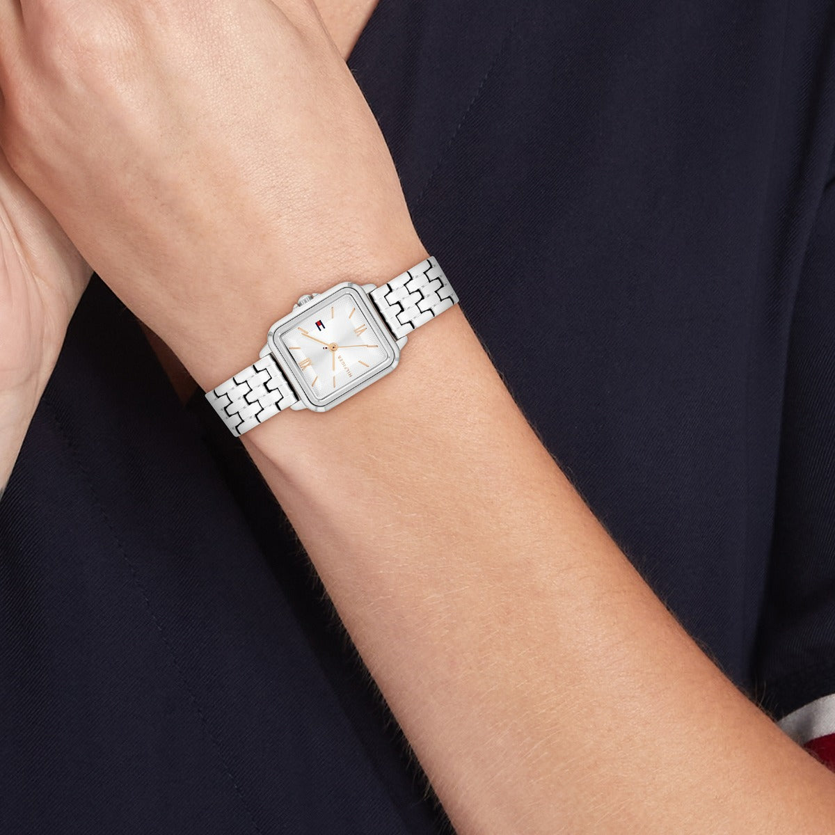 Tommy Hilfiger Mia Ladies Watch with Silver Dial and Silver Strap 1782830