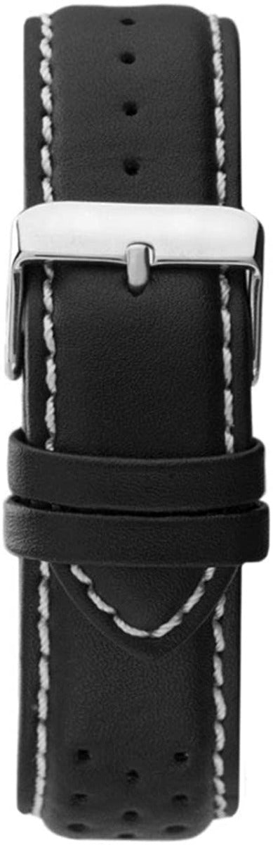 Sekonda Mens Dual Time Watch with Green Dial and Black Leather Strap 1862