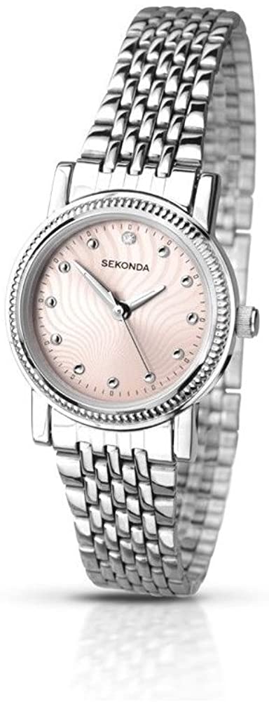 Sekonda Ladies Watch with Pink Dial and Stainless Steel Bracelet 2006