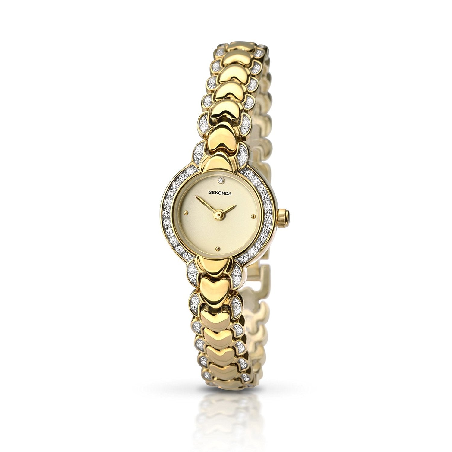 Sekonda 2061 Ladies Gold Plated Gem Set Quartz Watch RRP £49.99