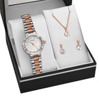 Sekonda Ladies Two Tone Bracelet Strap Watch Necklace and Earrings Gift Set 2353G