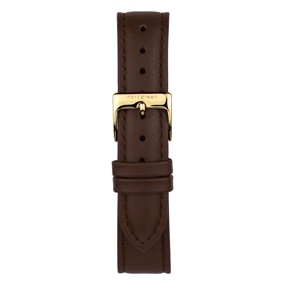 Nordgreen Native Scandinavian Gold Men's Watch with Brown Leather Strap