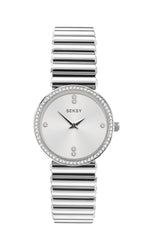 Seksy Edge Watch with Silver Bracelet & Silver Dial 40044