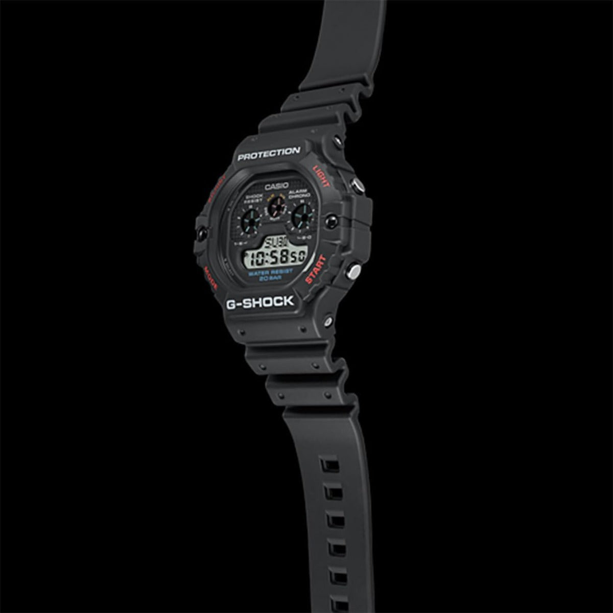 Casio G-Shock Mens Digital Watch with Black Dial and Black Strap DW-5900U-1ER