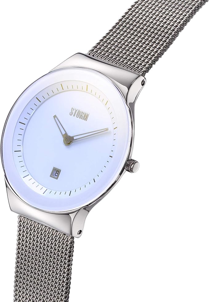 Ladies Storm Mini Sotec Watch with Blue Dial and Silver Milanese Strap 47383/IB **Refurbished**