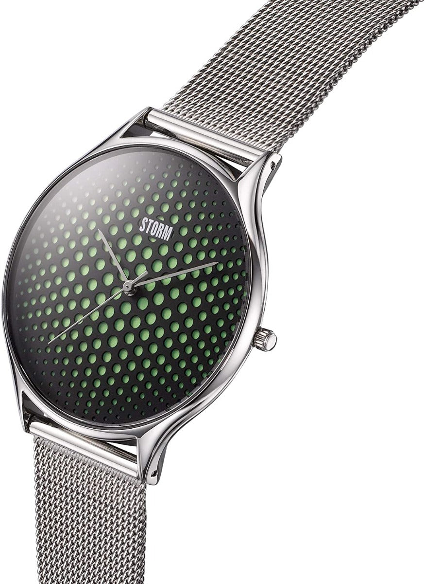 STORM Cobra-X Green Watch with Green Dial and Silver Milanese Strap 47427/GN