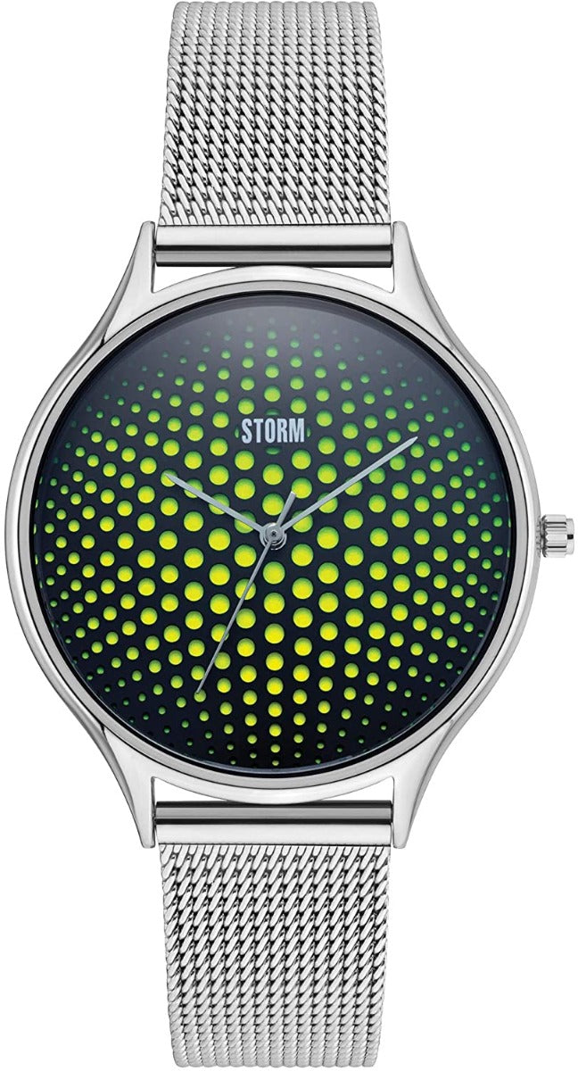 STORM Cobra-X Green Watch with Green Dial and Silver Milanese Strap 47427/GN