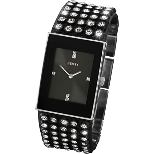 Sekonda Women's Quartz Watch with Black Dial Analogue Display and Black Plastic Strap 4854.37