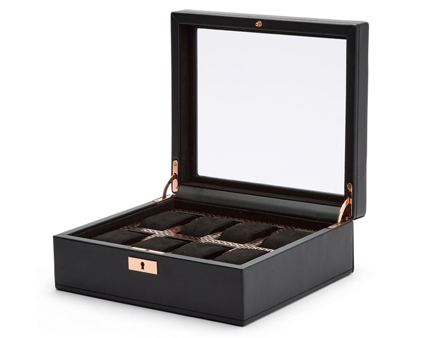 Wolf Axis Copper Vegan Leather Watch Box for 8 Watches 488016