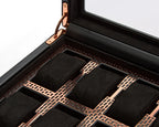 Wolf Axis Copper Vegan Leather Watch Box for 8 Watches 488016