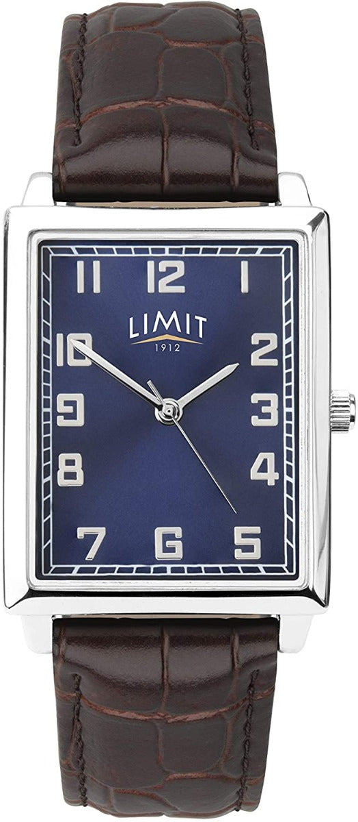 Limit Gents Watch with Blue Dial and Brown Strap 5977