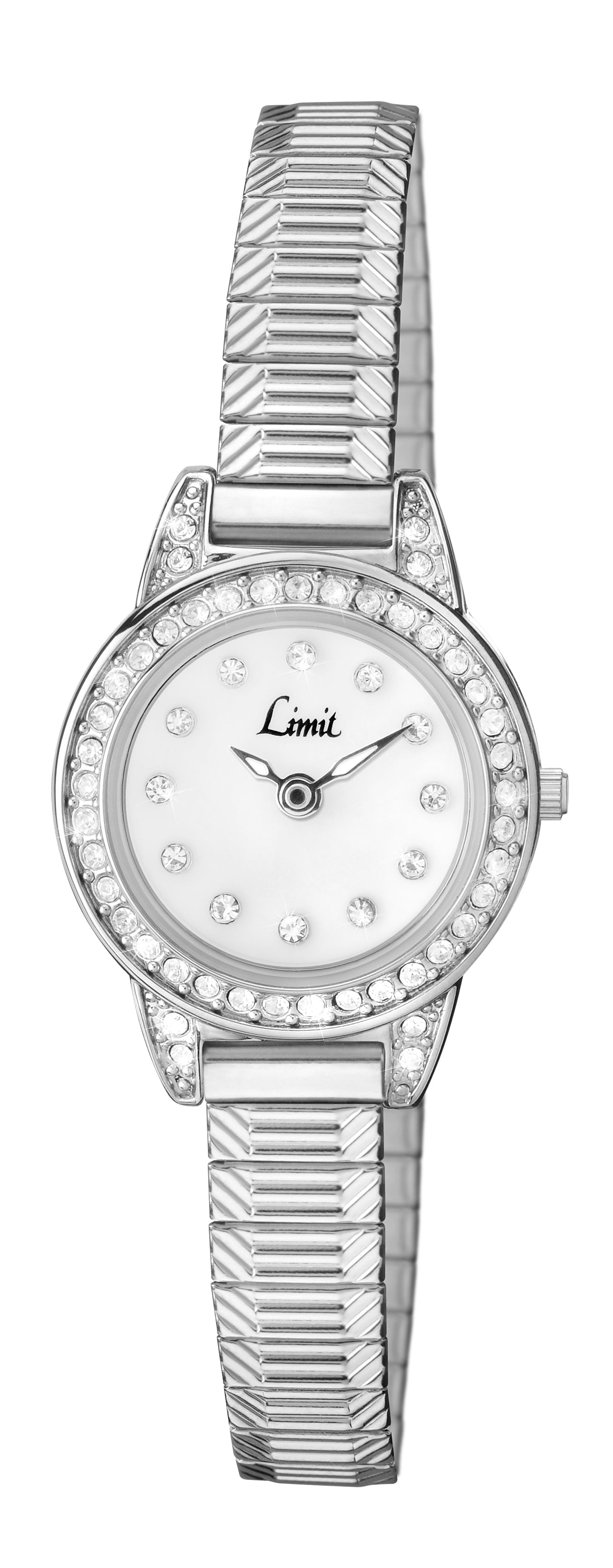 Limit Women's Quartz Watch with White Dial Analogue Display and Silver Stainless Steel Bracelet 6068.02