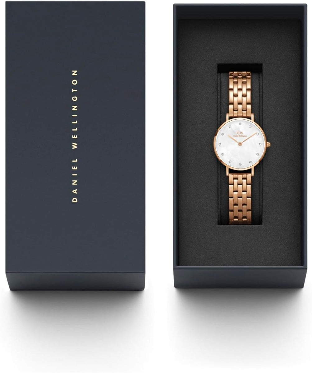 Daniel Wellington Ladies Watch with White MOP Dial & Rose Gold Strap DW00100613