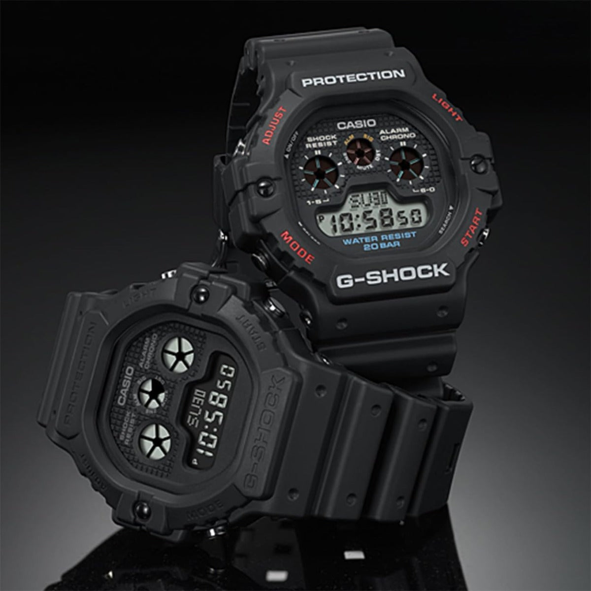 Casio G-Shock Mens Digital Watch with Black Dial and Black Strap DW-5900U-1ER