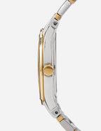 Seiko Ladies Watch with Gold Dial & Silver Strap SUR550P1