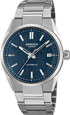 Casio Edifice Mens Automatic Watch with Blue Dial and Silver Strap EFK-110D-2AER