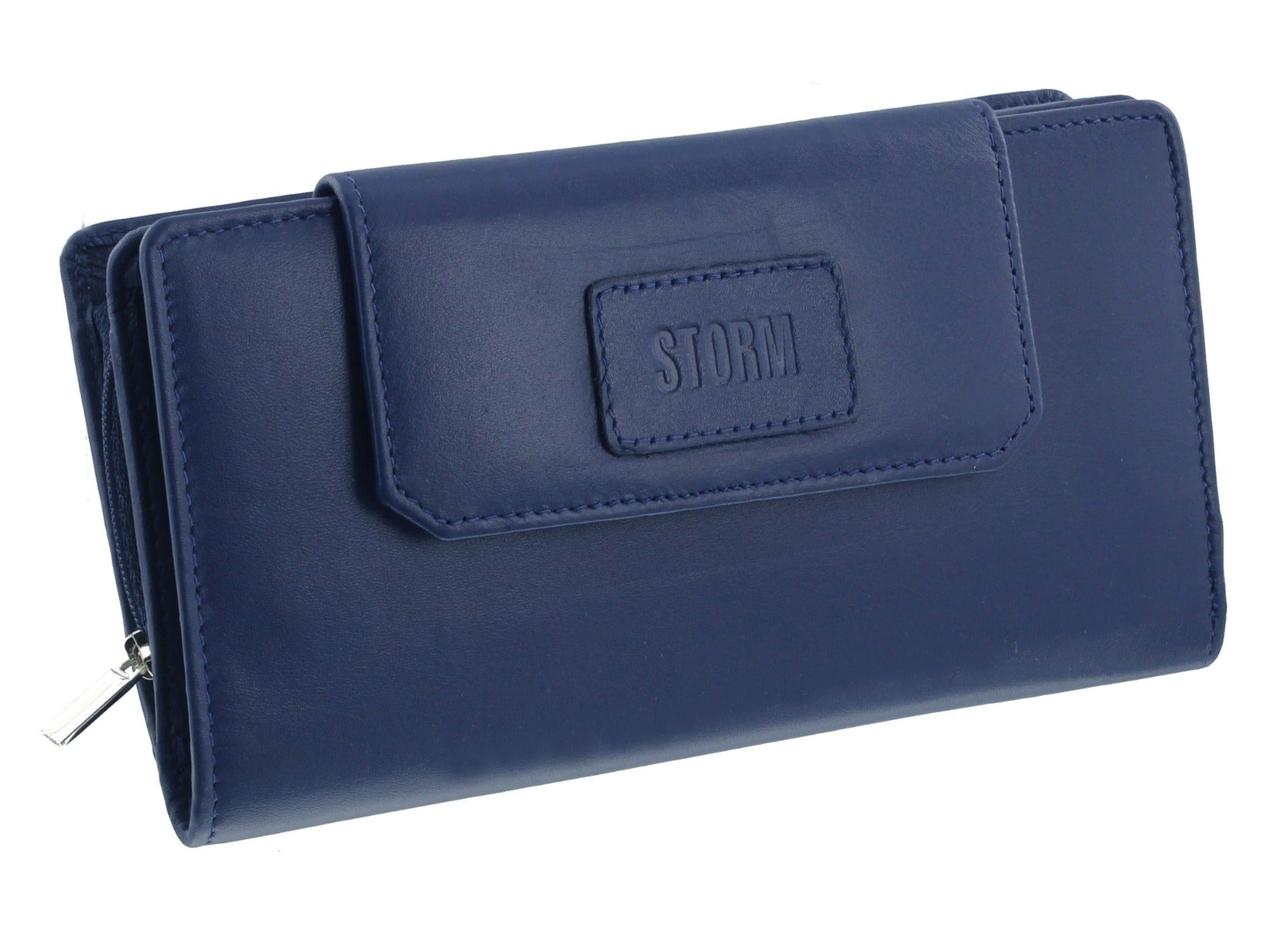 Storm Embassy Ladies Large Navy Leather Purse