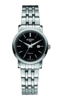 Roamer of Switzerland Classic Line Women's Quartz Watch with Black Dial Analogue Display and Silver Stainless Steel Bracelet 709844 41 55 70