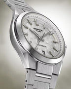 Casio Edifice Mens Automatic Watch with White Dial and Silver Strap EFK-100D-7AER