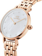 Daniel Wellington Ladies Watch with White MOP Dial & Rose Gold Strap DW00100613