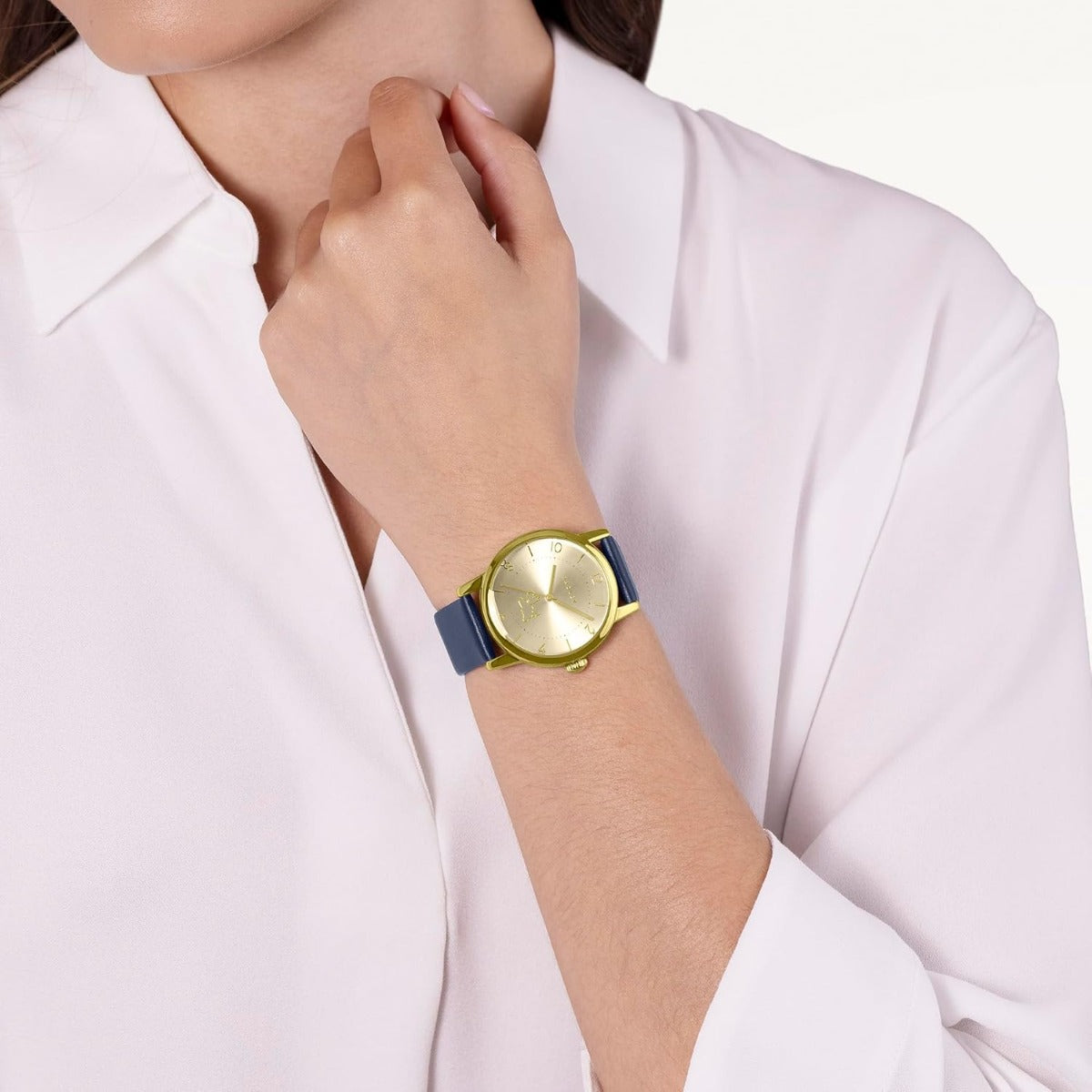 RADLEY Ladies Watch with Gold Dial and Blue Leather Strap RY21944A