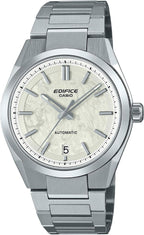 Casio Edifice Mens Automatic Watch with White Dial and Silver Strap EFK-100D-7AER