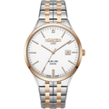 Roamer Slim-Line Mens Watch with White Dial and Two Tone Bracelet 864833 49 25 50