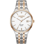 Roamer Slim-Line Mens Watch with White Dial and Two Tone Bracelet 864833 49 25 50