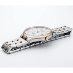 Roamer Slim-Line Mens Watch with White Dial and Two Tone Bracelet 864833 49 25 50