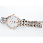 Roamer Slim-Line Mens Watch with White Dial and Two Tone Bracelet 864833 49 25 50