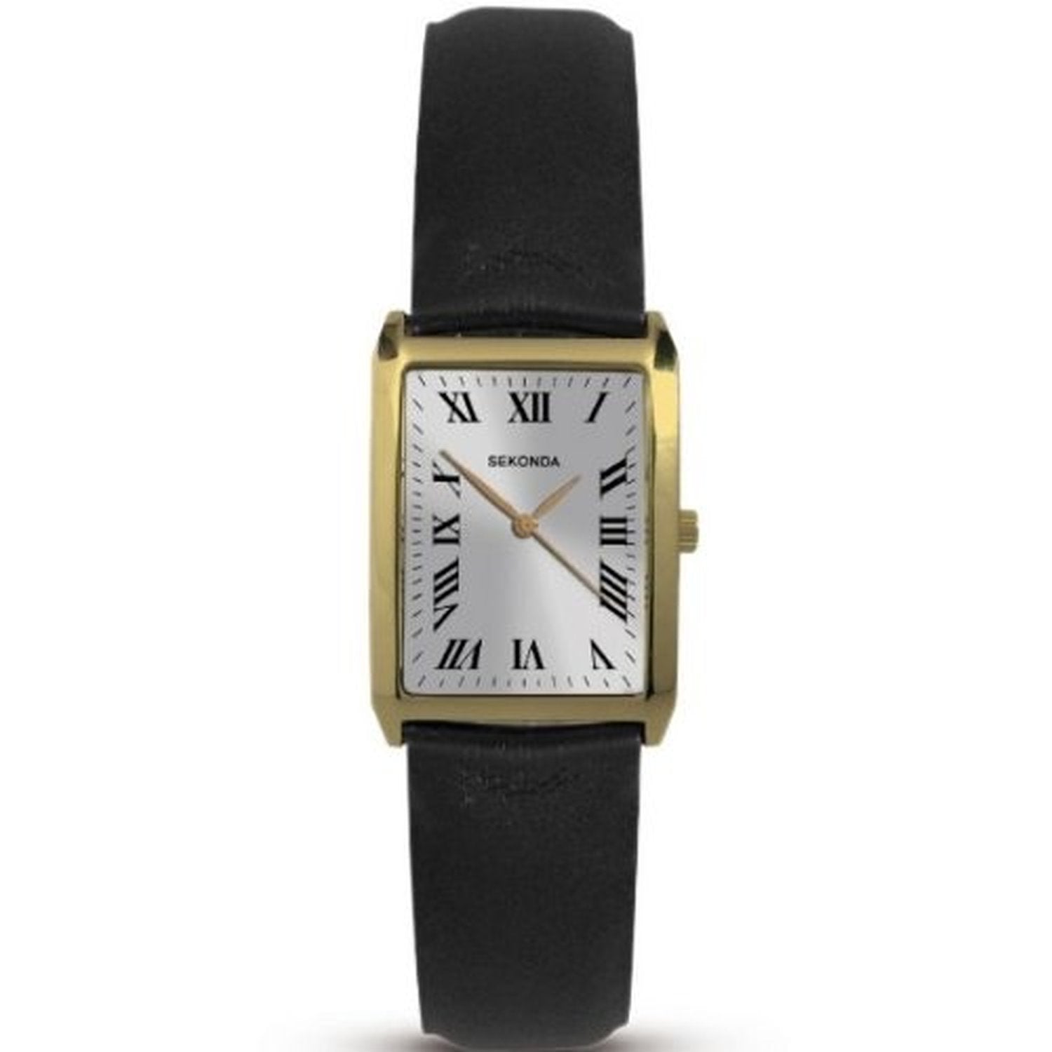 Sekonda Classic Light Champagne Dial Black Strap Dress Ladies Watch 4225
