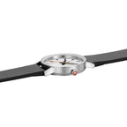 Mondaine Classic Ladies Watch with White Dial and Black Vegan Leather Strap A658.30323.16SBBV