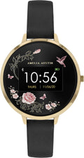 Amelia Austin Ladies Smart Watch with Black Leather Strap AA03-2000
