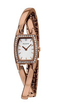 Accurist Women's Quartz Watch with White Analogue Display and Rose Gold Stainless Steel Bracelet LB1637P