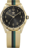 Adidas Mens Watch with Black Dial & Gold Bracelet AOSY225262I