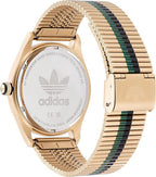 Adidas Mens Watch with Black Dial & Gold Bracelet AOSY225262I