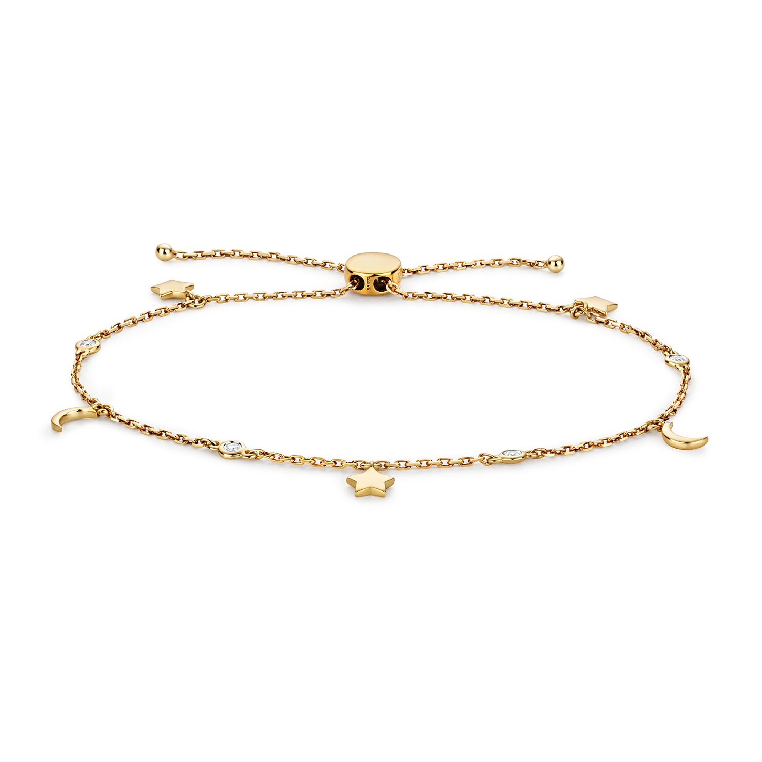 9ct Yellow Gold Diamond Bracelet 0.08 CT